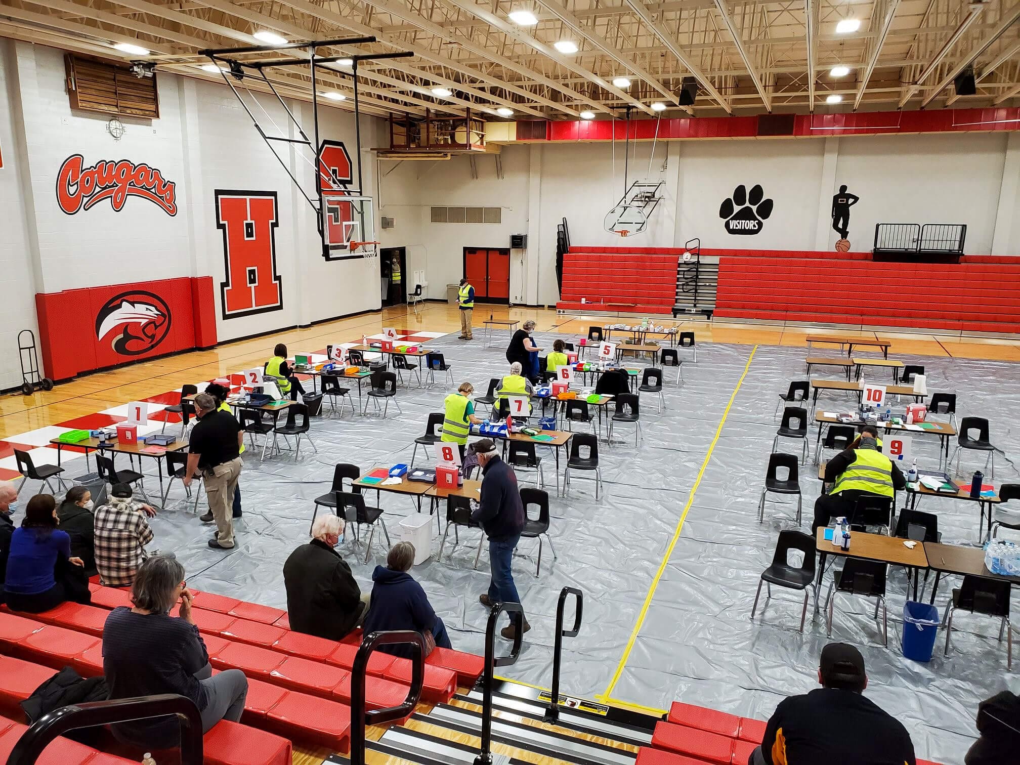 Gymnasium Serves as Emergency Vaccination Clinic Following Seismic Renovation!